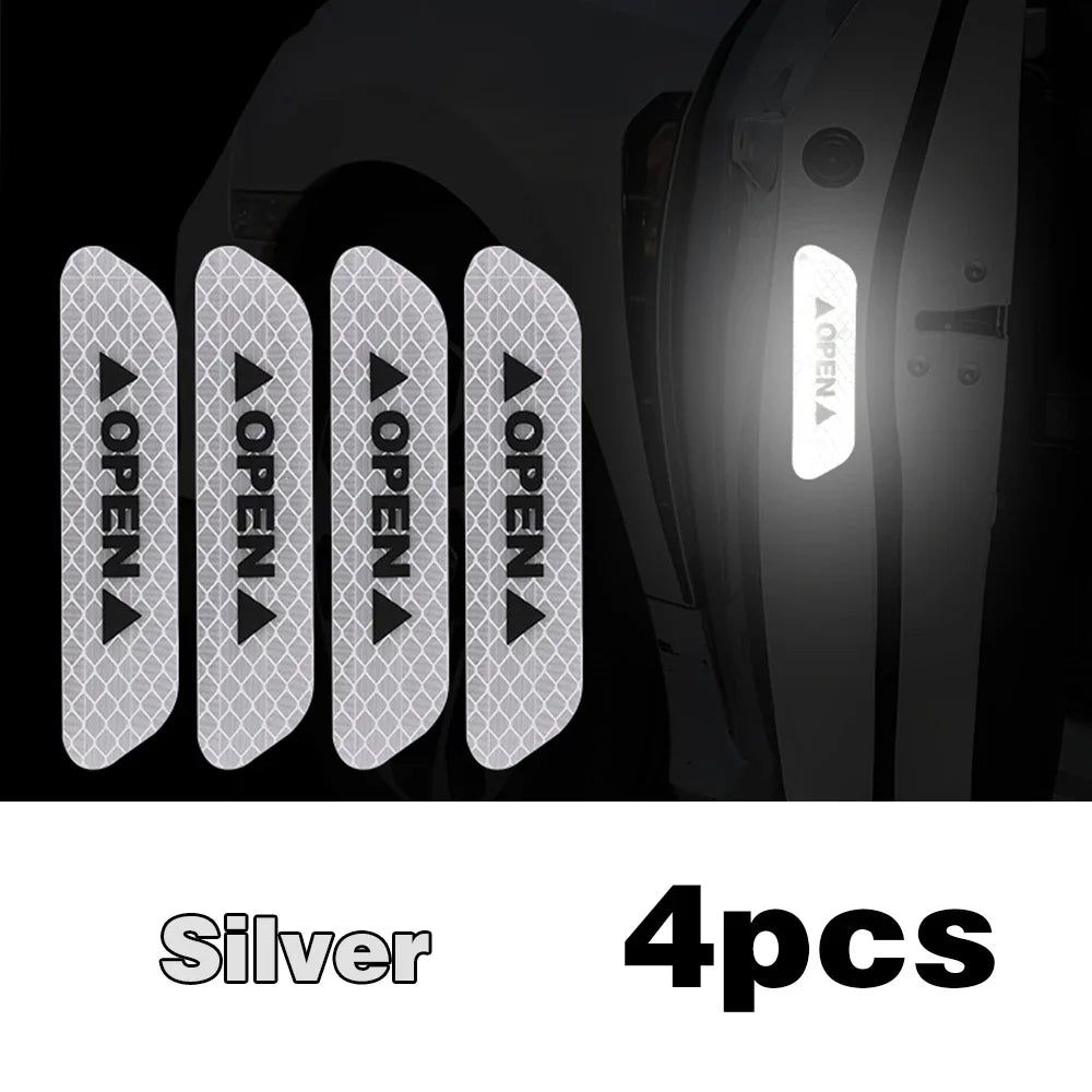 4PCS Reflective Car Door Opening Warning Reflector Tape detail view