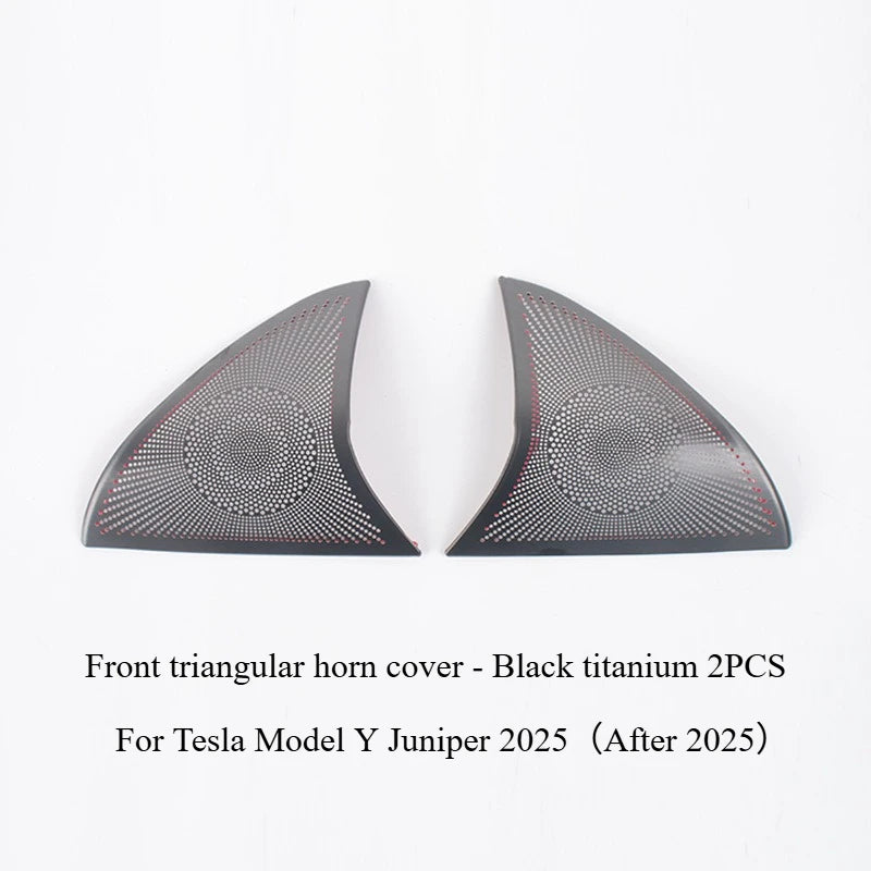 For Tesla Model Y Juniper 2025 Car Audio Speaker Cover Trim | Stainless Steel Sound F lifestyle view