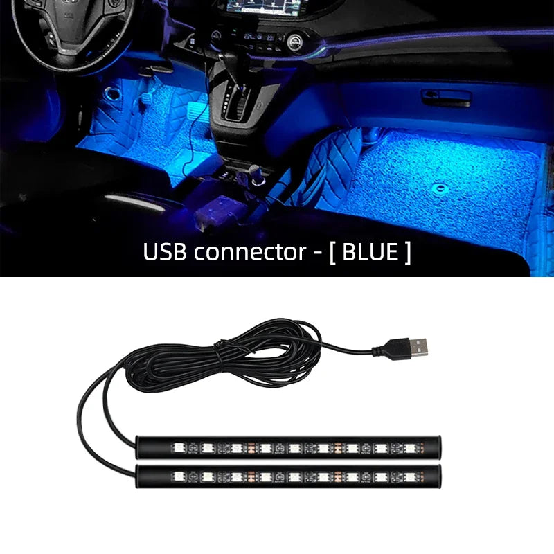 LED Car Ambient Light USB 5V Interior Foot Lamp lifestyle view
