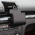 Car Air Vent Storage Organizer | Leather Dashboard Tidy Box for Glasses and Phone detail view