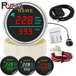 Universal 52mm LCD Digital GPS Speedometer with Antenna | MPH Knot Km/h COG Gauge for Car Boat Motor