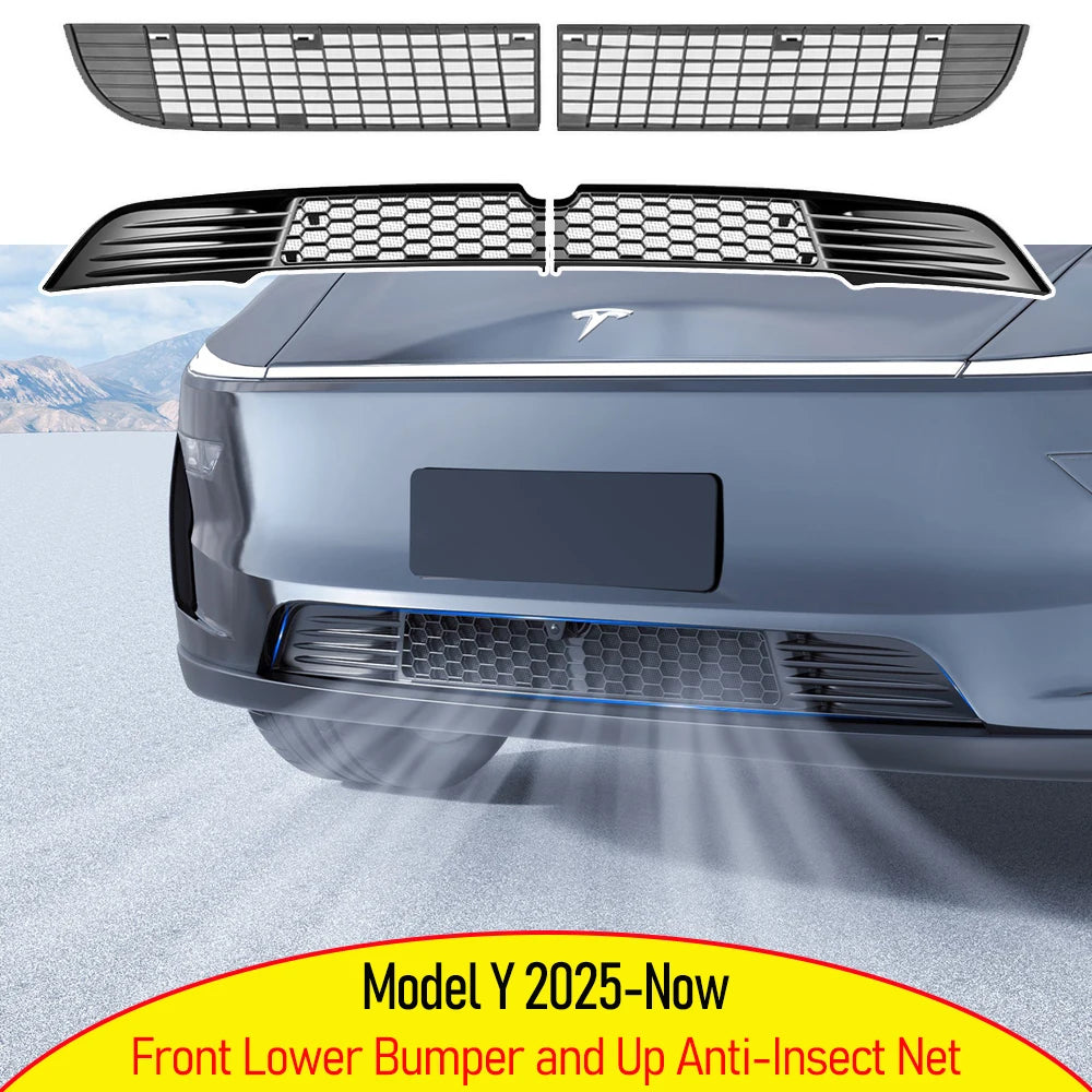 For Tesla Model Y Juniper YL 2025 2026 Front Bumper Grill Mesh | Anti-Insect Air Inlet Vent Cover
