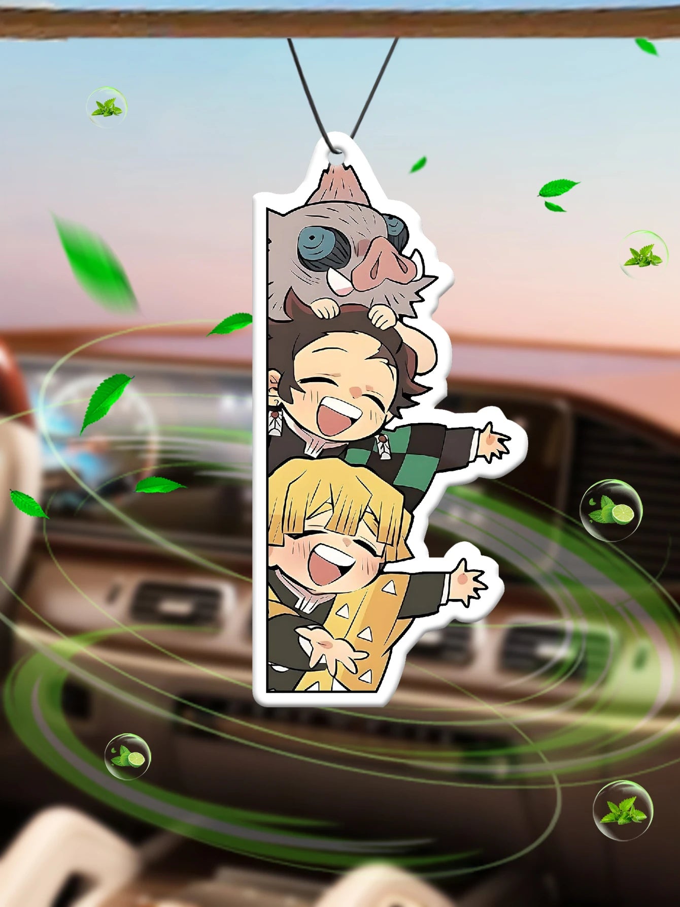 Japanese Cartoon Anime Cute Design Porcupine Demon Hilton Hotel Non-Toxic Car Air Freshener (Sea Salt and Aloe Vera) Car Air Freshener, Infused with Essential Oils | Lasted More Than 60 Days |   Car Vent Clip Fragrance Box Re