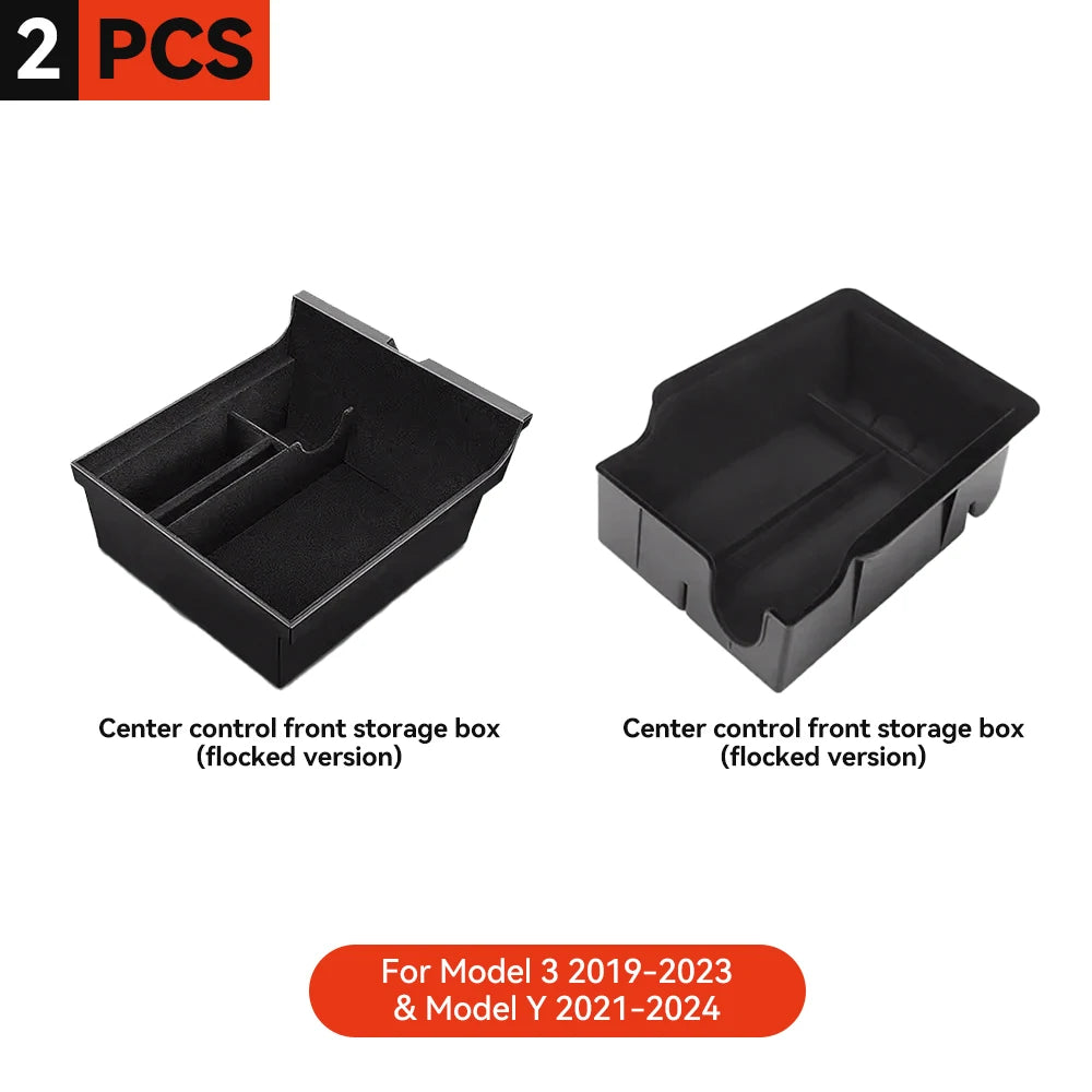 Car Storage Box for Tesla Model 3/Y Highland | Center Console Hidden Organizer alternate view