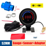 52mm Auto Water Temperature Meter | Universal LCD Digital Thermometer with Sensor and alternate view