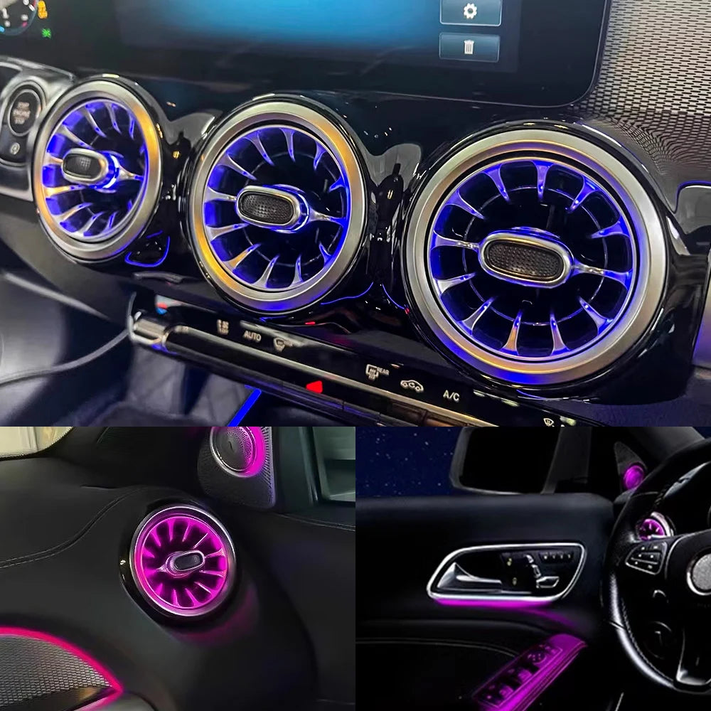For Mercedes Benz Accessories A W176 CLA W117 C117 W156 GLA 12/64 Color Ambient LED additional angle