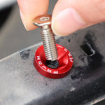JDM Style Car Fender Washer License Plate Bolt M6 Screw Aluminum Gasket Engine Bay Dre close-up view