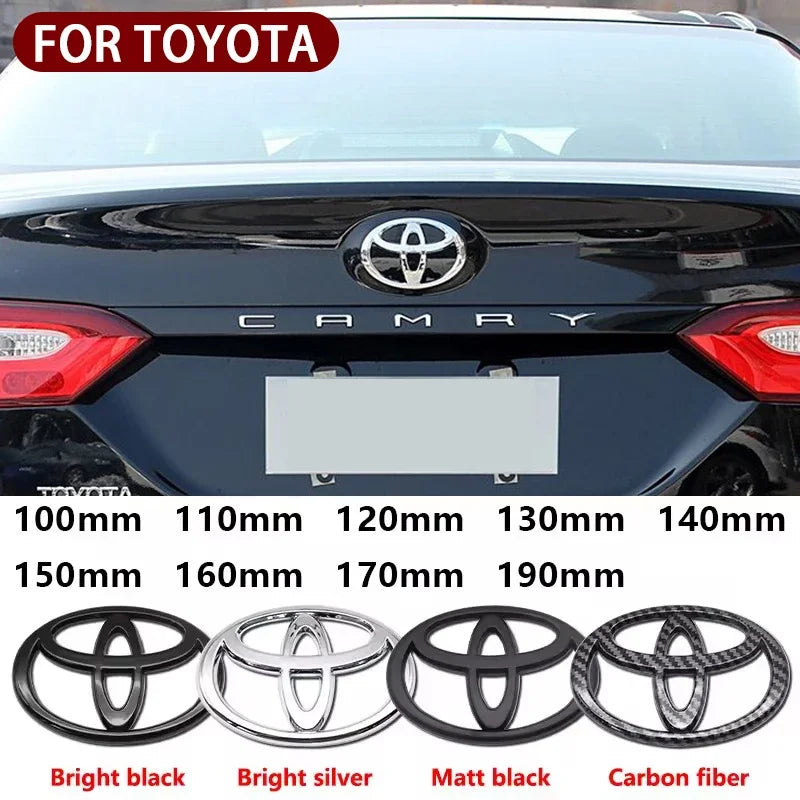 3D Car Emblem Badge for Toyota Corolla Camry RAV4 Hilux Yaris | Gloss Black Matte Bla lifestyle view