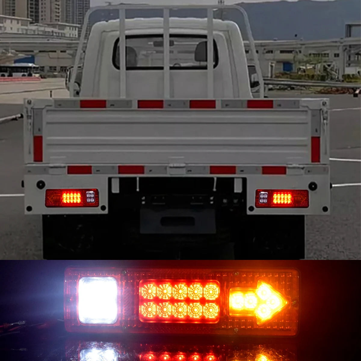 All in One LED Tail Lamp with 19 Bulbs | 12V 24V Rear Light for Trucks Buses and RVs lifestyle view