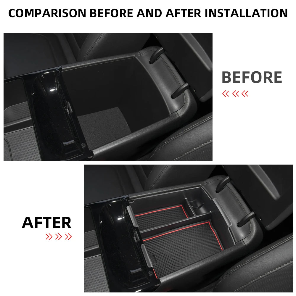 For Hyundai Tucson 2025 2026 Armrest Storage Box Center Console Organizer Tray Plate Container Car Interior Accessories