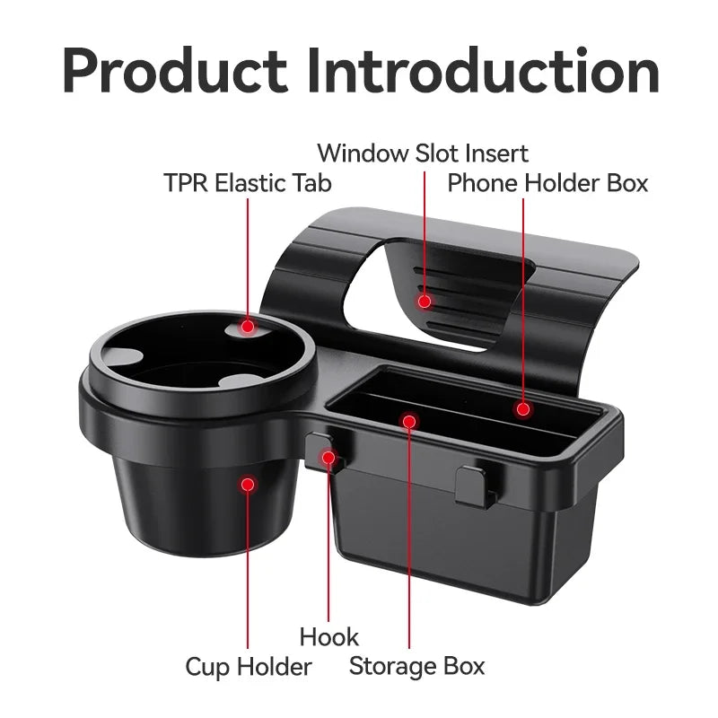 Car Organizer Box with Cup Holder and Phone Slot additional angle