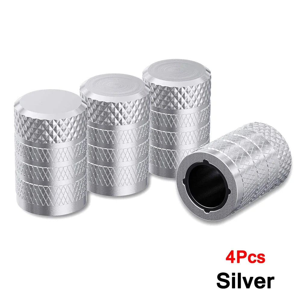 Aluminum Tire Valve Caps 4/8/12 Pack | Corrosion Resistant Universal Stem Covers for Car detail view