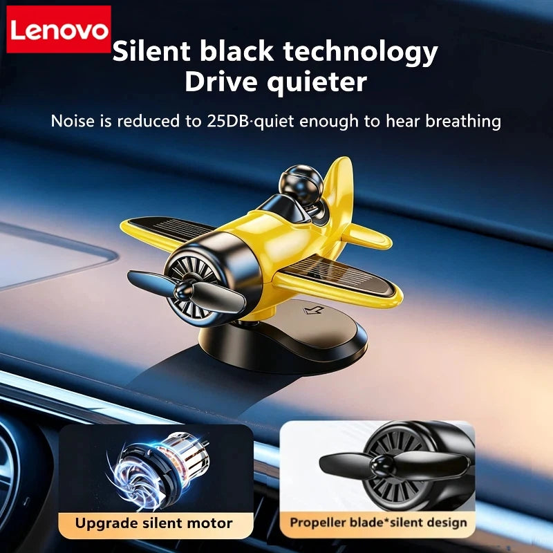 Lenovo Solar Powered Rotating Airplane Car Dashboard Ornament 360° Auto Spin Decor Airplane Ornament