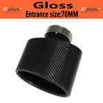 Oval Gloss Carbon Fiber Universal Car Muffler Tip Exhaust Pipe Nozzle Decoration | Stain detail view