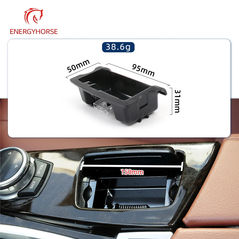 LHD RHD Front Center Console Ashtray Assembly Liner Box Cover Replacement For BMW 5 Se close-up view