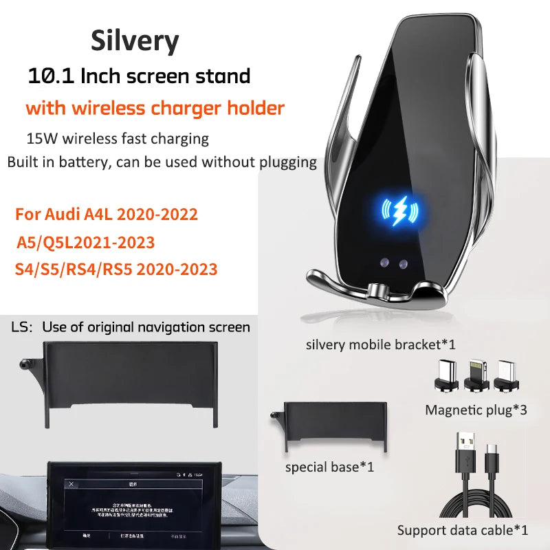 Car Phone Holder For Audi A4L A5 Q5L RS4 RS5 S4 S5 7/8.3/10.1 inch Screen Navigation Bracket Smartphone Mobile phone Holder