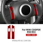 For Mini Cooper Hatch One R50 R53 2001-2006 Steering Wheel Button Sticker Strip Soft lifestyle view