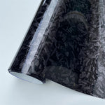 Glossy Laser Forged Carbon Fiber Vinyl Wrap Self-Adhesive Car Sticker Waterproof for alternate view