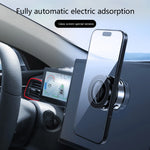 X98 Magnetic Phone Holder 360 Degree Rotating Folding Electric Vacuum Suction Phone Stand For Car Navigation Bracket