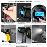 120W Car Air Pump Wired Wireless Inflatable Portable Compressor Digital Rechargeable Car Automatic Tire Inflator Equipment