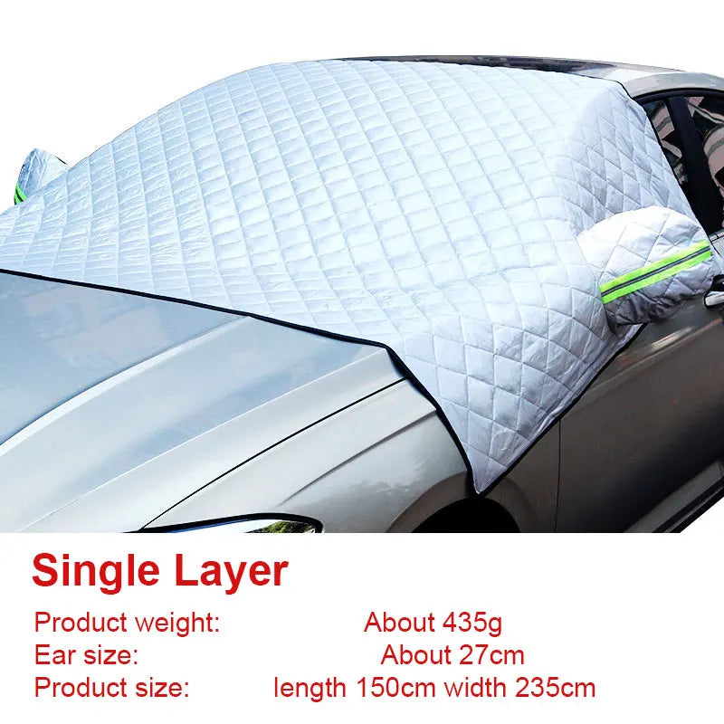 Outdoor Car Windshield Cover | Half Anti-Snow Awning with Sunshade Protection alternate view