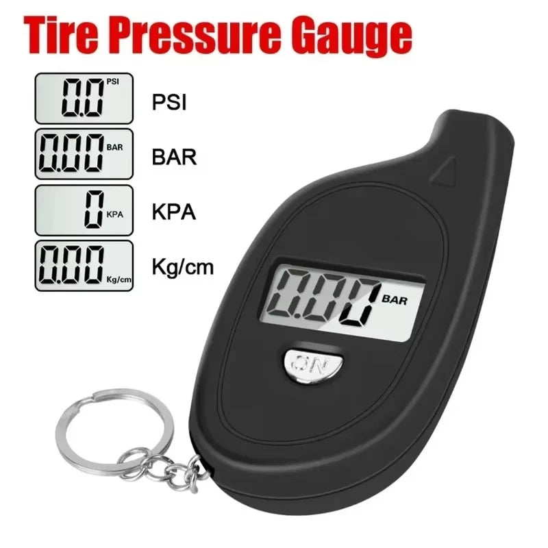 Digital Tire Pressure Gauge | Car Motorcycle Safety Alarm with LCD Display additional angle