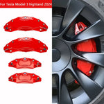 4Pc Brake Caliper Cover for Tesla Model 3 Y | Aluminum Alloy Car Modification Accessor close-up view