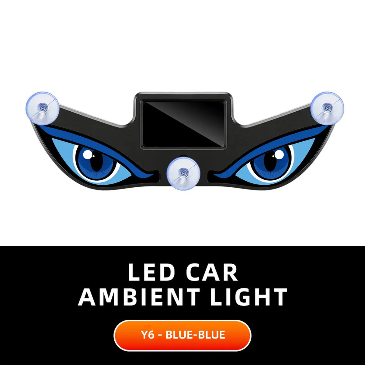 Solar Powered Car Neon Light Wireless Cool DEMON EYE Led Ambient Light Suction Cup additional angle
