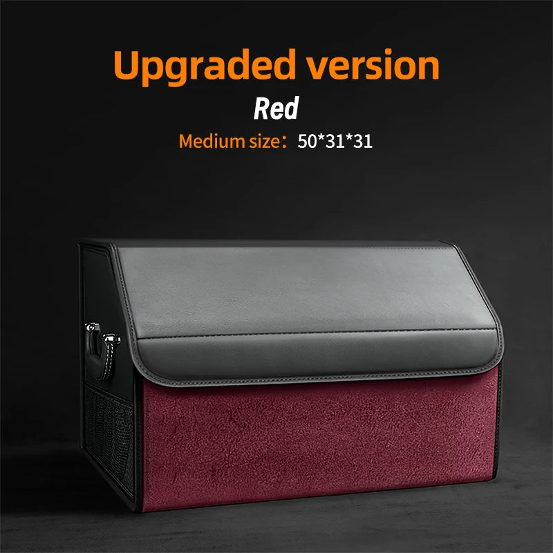 Car Trunk Organizer – Large Capacity Suede Foldable Storage Box (3 Sizes, 10 Colors) close-up view