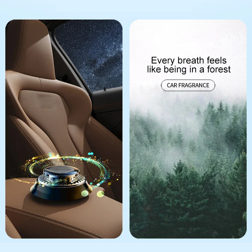 Solar Car Perfume Fragrance Long Lasting Rotating Car Aromatherapy Car Essential Oils close-up view