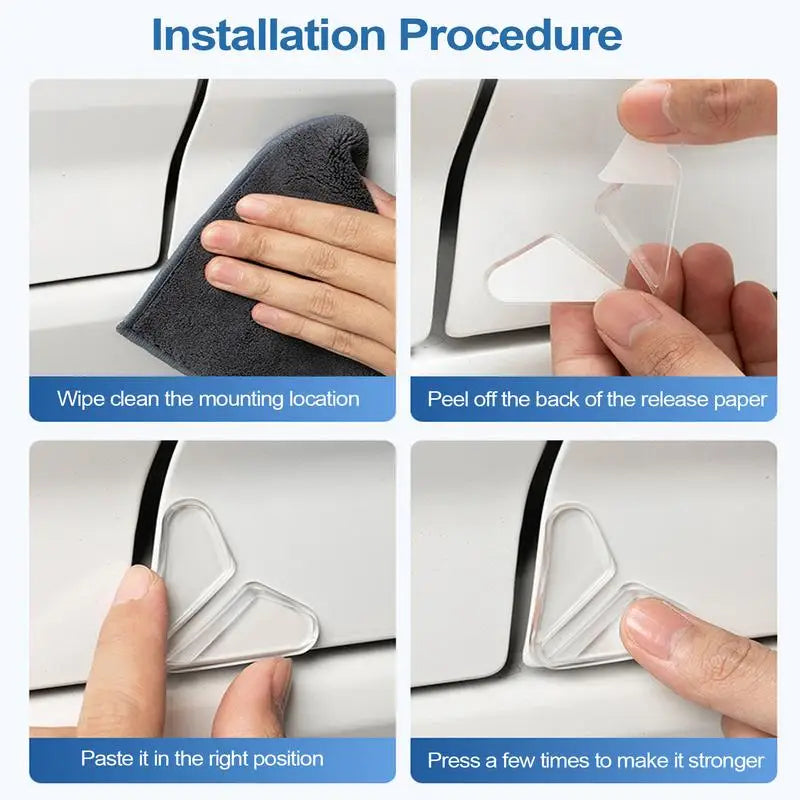 Invisible Adjustable Universal Car Door Corner Anti-collision Covers Silicone Protecto close-up view