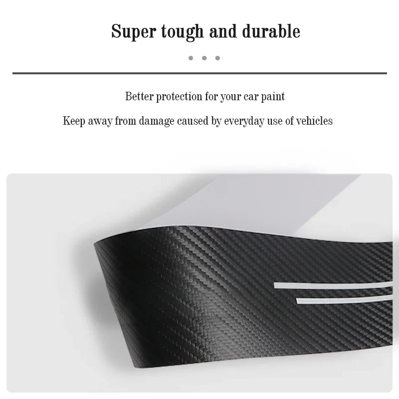 New Universal Imitation Carbon Fiber Leather Car Door Sill Protection Strip Tough And lifestyle view