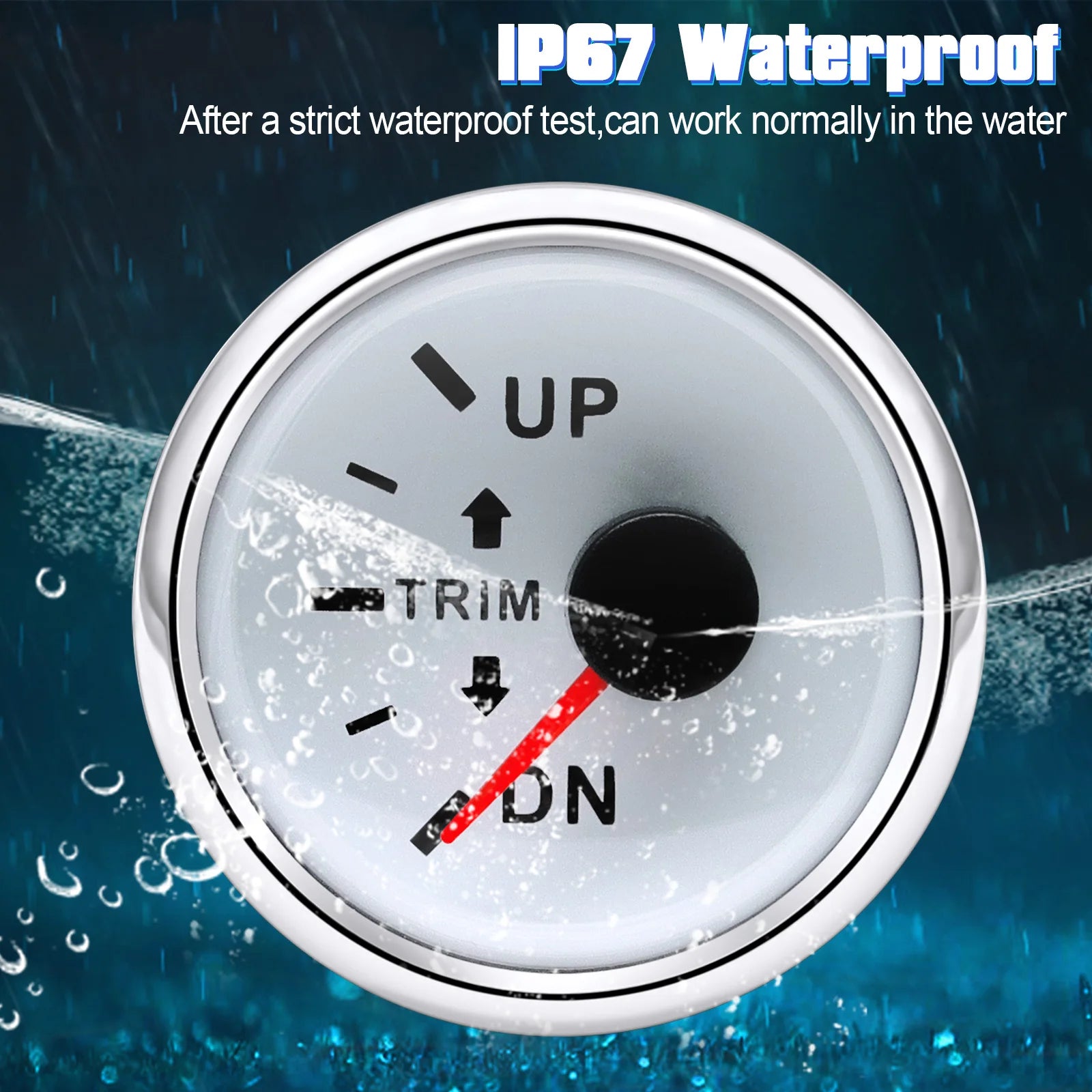 52mm Marine Trim Tilt Indicator Meter | 2 Inch Boat Trim Gauge for Inboard Outboard E lifestyle view
