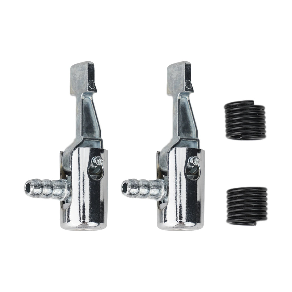 1/2pcs 1/4 Lock On Air Chuck Car Truck Tyre Inflator Valve Air Pump Clip Nozzle Metal alternate view