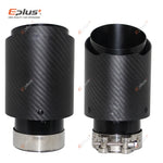 Universal Car Matte Carbon Fiber Muffler Tip Exhaust System Pipe Mufflers Nozzle Straight Stainless