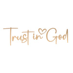 Trust In God Mirror Decal | Car Decals For Women, Christian Faith Vinyl Decal close-up view