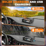 Tire Pressure Monitoring System, Universal Wireless TPMS with Solar And USB Charging, 5 Alarm Modes, Real-Time Monitoring of Pressure And Temperature, Auto And Color Display Screens, Suitable for 4-Wheeled Vehicles
