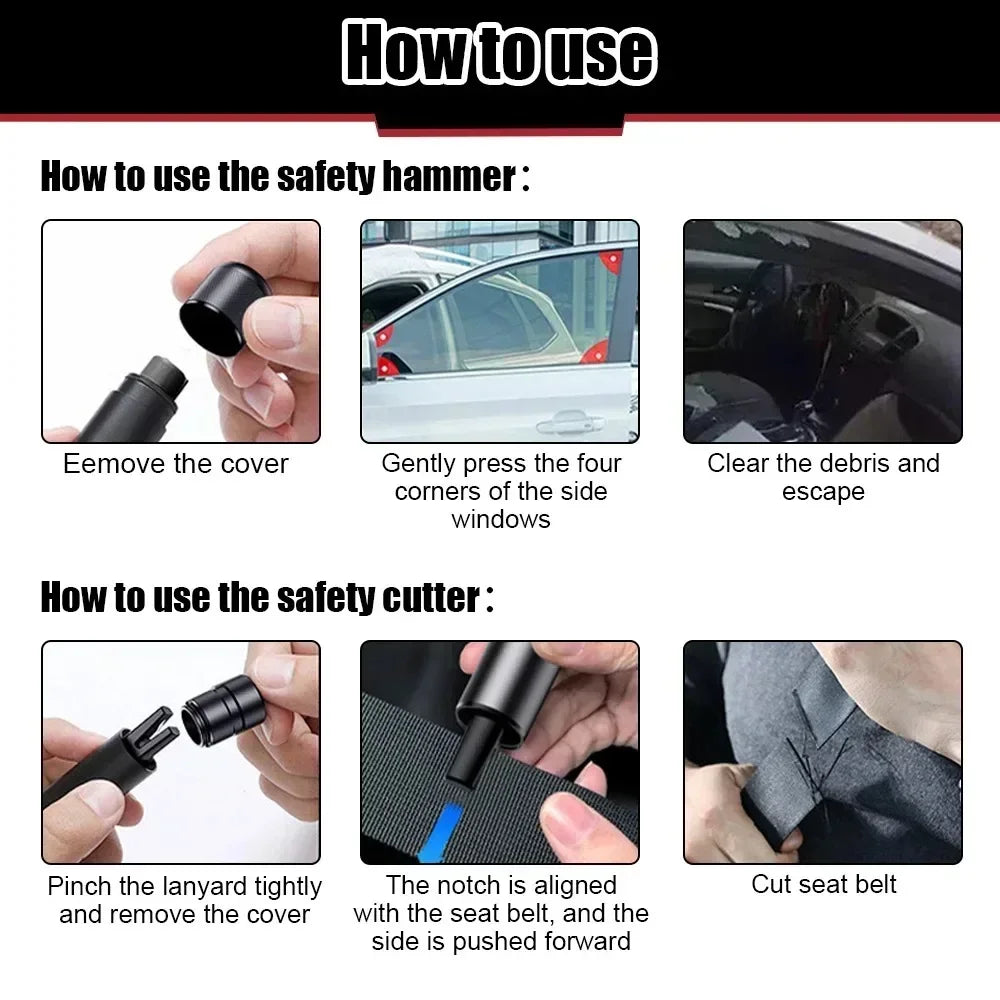 Car Emergency Window Breaker Safety Rescue Hammer Auto Seat Belt Cutter Rescue Tool Safety Hmammer in Car Break Window Tool