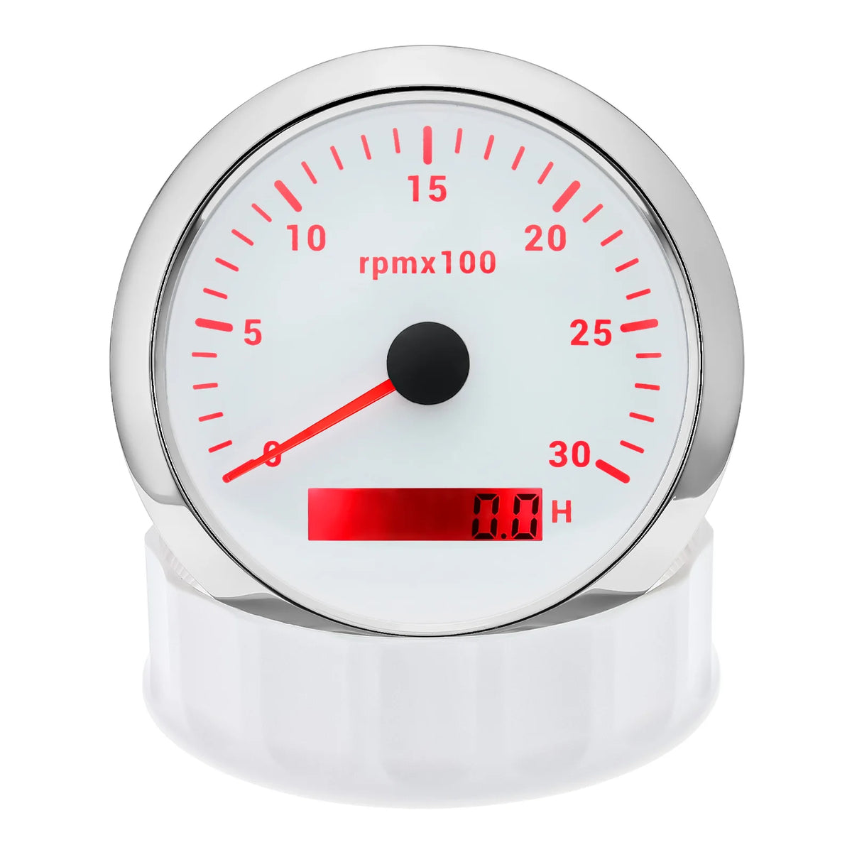 85mm Digital LED Tachometer | 7 Color Backlight Gauge for Marine Boat Motorcycle Car close-up view