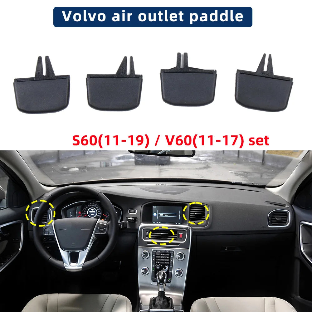 Car Front AC Conditioning Air Vent Grille Outlet Tab Slider Clip Repair Kit For Volvo V60 S60 V40 11-19 Auto Replacement Parts