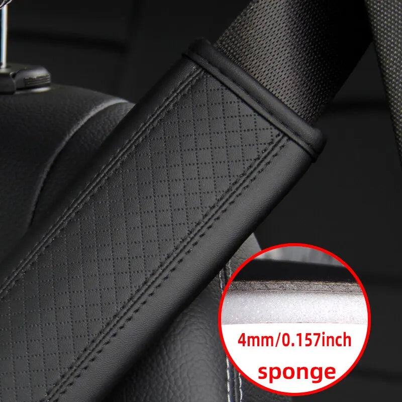 PU Leather Embossed Car Seat Belt Shoulder Cover alternate view