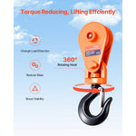 SucceBuy 2T Snatch Block Pulley with Swivel Hook Lifting Offroad Recovery for Towing Operation on Truck Rollback Wrecker Car