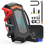 8500A/9000A Peak Current, 150 PSI Multi-Functional Portable Car Battery Starter, Compressor, and Air Injector/Portable Compressor with LED Display (ALL GAS, 8.0L Diesel)