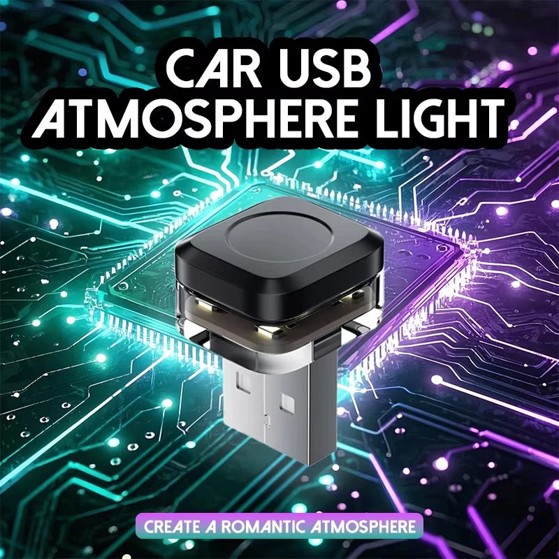 Car USB LED Ambient Mood Lamp detail view