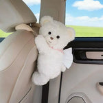 Car Back Seat Plush Hanging Headrest Tissue Holder