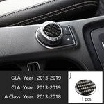 Car Styling Carbon fiber interior button panel Decoration Cover Trim Sticker frame For M detail view