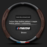Carbon Fiber Leather Steering Wheel Cover | Mazda 3 5 6 CX30 CX5 CX8 MX5 RX8 RX7 alternate view