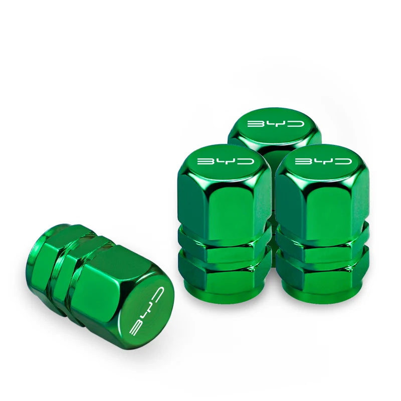 4Pcs Aluminum Alloy Tire Valve Caps for BYD Models | Waterproof Dustproof Cover Set alternate view