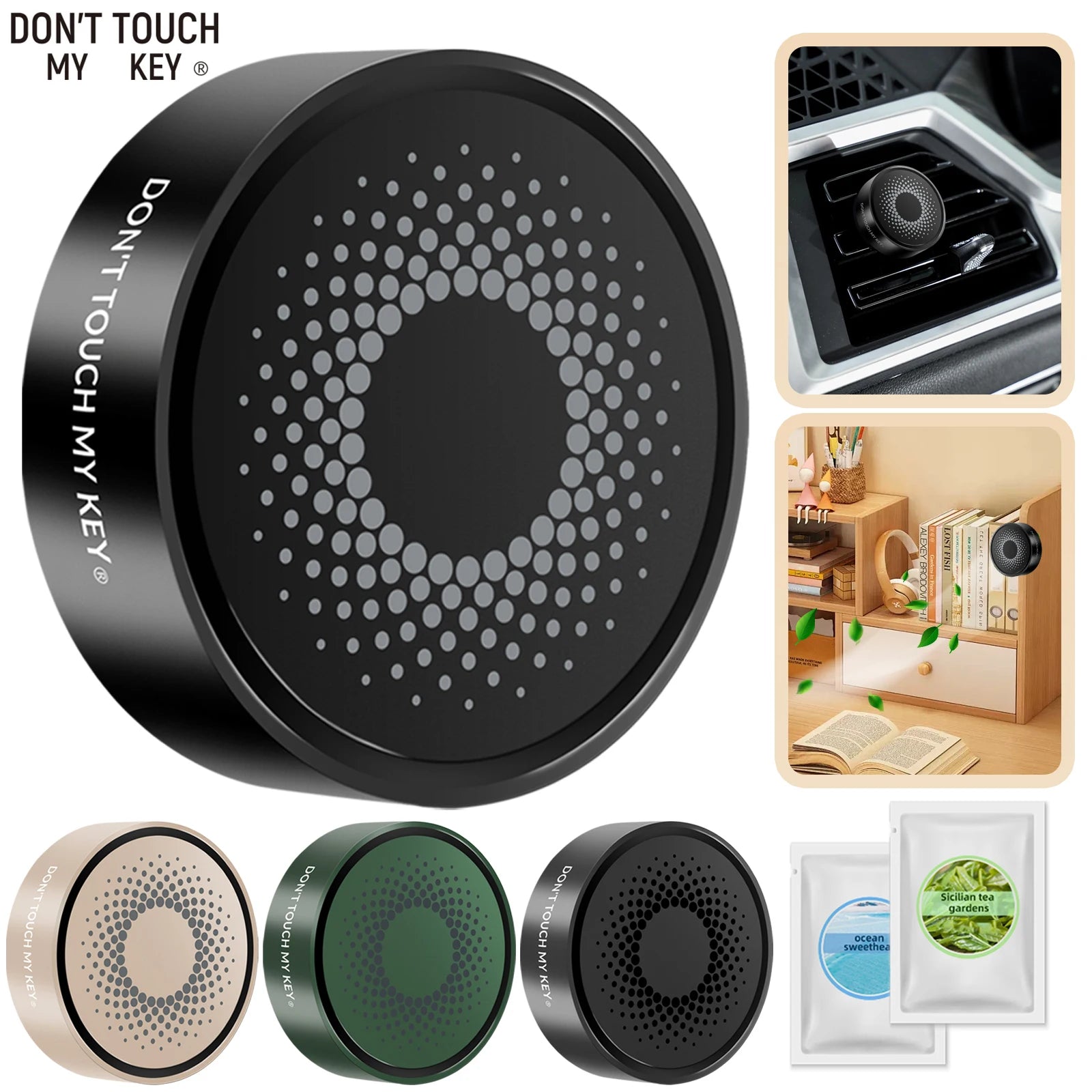For Auto Air Outlet Office Bathroom Bedroom 38 MM Essential Diffuser Fragrance Alloy Car Fresh Air Vent Freshener Aromatherapy