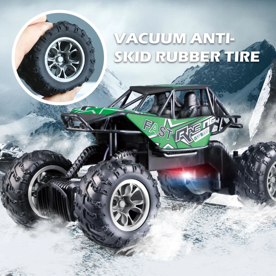 4-Way Remote Control Car with Lights, Anti-Slip Rubber Tires, Outdoor Off-Road Climbing detail view